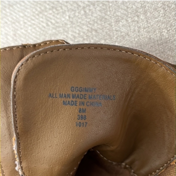 G by Guess Size 8 GGGimmy Tan Laced Up Heeled Ankle Booties - Picture 8 of 16